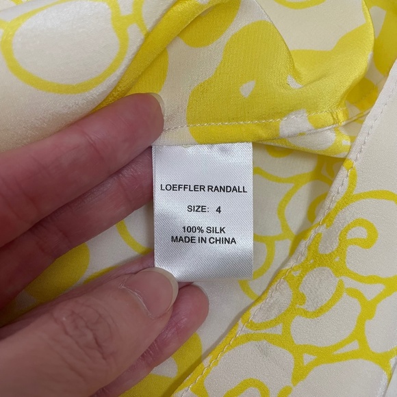 Loeffler Randall Asymmetrical Silk Floral Blouse Top - Picture 5 of 8